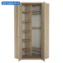 Шкаф распашной угловой 2 дверный 115x220x60 см ЛДСП цвет дуб сонома