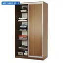 Шкаф-купе 220x130x45 см 7 полок ЛДСП цвет орех