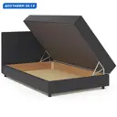 Кровать Классика 160x94x207 см массив дерева цвет черный 104210604
