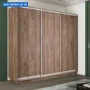 Шкаф-купе Мебельная Компания Е1 3 дверный 220x210x45 см 9 полок ЛДСП цвет крафтовый дуб