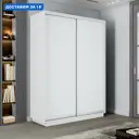 Шкаф-купе Мебельная Компания Е1 2 дверный 240x160x45 см 7 полок ЛДСП цвет белый