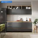 Кухонный гарнитур Нонтон Ирма 200x217x60 см ЛДСП цвет серый антрацит
