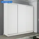 Шкаф-купе Мебельная Компания Е1 3 дверный 240x240x45 см 9 полок ЛДСП цвет белый