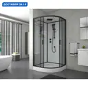 Душевая кабина NG-6901-01 Black 90x90x210 низкий поддон 16 см