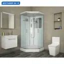 Душевая кабина NG-6001-01GD 90x90x220 низкий поддон 16 см