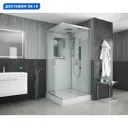 Душевая кабина NG-602-01GQ 100x100x210 низкий поддон16 см