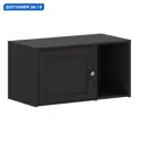 Шкаф распашной Первый мебельный 186949 78.6x41.2x40.1 см ЛДСП цвет графит