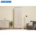 Шкаф Эра 08-72204 80x220x48.7 см ЛДСП цвет ясень шимо темный/ясень шимо светлый