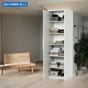 Шкаф распашной Гамма 1901022671 110x240x45 см ЛДСП цвет белый текстурный