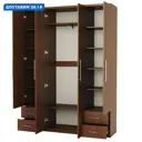 Шкаф распашной Гамма 140x240x45 см ЛДСП цвет орех