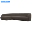 Диван угловой Лига-041 левый угол Лига диванов 124714L 310x72x157 см рогожка цвет амур 05 коричневый