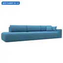 Диван прямой Лига-036 НПБ Модерн Лонг подлокотник справа Лига диванов 124746 365x84x111 см рогожка цвет амур 10 голубой