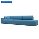 Диван прямой Лига-036 НПБ Модерн Лонг подлокотник слева Лига диванов 124746L 365x84x111 см рогожка цвет амур 10 голубой