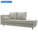 Кушетка Прайм левая Лига диванов 123161L 212x77x81 см рогожка цвет амур 02 бежевый