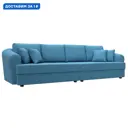 Диван прямой Милтон Лига диванов 123347 320x88x106 см рогожка цвет амур 10 голубой