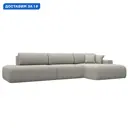 Диван угловой Лига-036 НПБ Модерн Лонг правый угол Лига диванов 125470 365x84x162 см рогожка цвет амур 02 бежевый