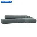 Диван угловой Лига-036 НПБ Модерн Лонг правый угол Лига диванов 124696 365x84x162 см рогожка цвет амур 07 серый