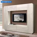 Шкаф для телевизора Олимп 240x194.4x38.2 см ЛДСП цвет белый белый бетон 08-87088