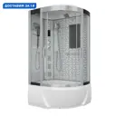 Душевая кабина Niagara NG-7712WL 80x120x215 высокий поддон ассиметричный 38 см стенки белые