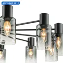 Люстра на штанге Escada Diversity Esc_2120_12p_black 12 ламп 20 м² цвет черный