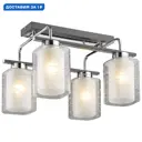 Люстра потолочная Velante 278 Ve_278-127-04 4 лампы 12 м² цвет хром/белый