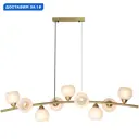 Люстра подвесная Reluce Rlc_32103-0.9-09 9 ламп 54 м² цвет белый/золото