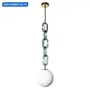 Светильник подвесной Loft It Chain Lf_10128p_green 1 лампа 1.57 м² цвет золото/зеленый