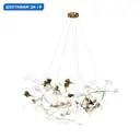 Люстра подвесная Loft It Fleur Lf_10125_8 8 ламп 14.86 м² цвет белый/золото