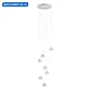 Светильник подвесной Loft It Rain Lf_10151_7 7 ламп 1.19 м² цвет хром/прозрачный