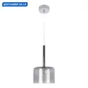 Светильник подвесной Loft It Spillray Lf_10232_a_smoke 1 лампа 1.43 м² цвет хром/дымчатый