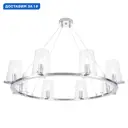 Люстра подвесная Crystal lux Medici Cu_2430_308 8 ламп 19 м² цвет хром