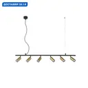 Люстра подвесная Crystal lux Clt 015 Cu_1400_236 6 ламп 14 м² цвет золото/черный