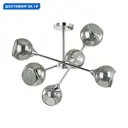 Люстра на штанге Lumion Sandra Lmn_4530_6c 6 ламп 24 м² цвет хром