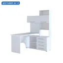 Письменный стол Сокол 189600 135x182.8x123.5 см ЛДСП цвет белый