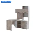 Письменный стол Сокол 189610 135x182.8x123.5 см ЛДСП цвет дуб