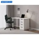 Офисный стол Правила мебели 187679 120x73.2x60 см ЛДСП цвет белый/зеленый