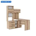 Письменный стол Сокол 189605 135x182.8x123.5 см ЛДСП цвет дуб делано
