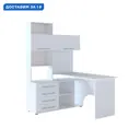Письменный стол Сокол 189599 135x182.8x123.5 см ЛДСП цвет белый
