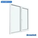 Пластиковое окно ПВХ Deceuninck Форвард двустворчатое левое глухое/правое поворотно-откидное 1200x1100мм однокамерный стеклопакет цвет белый