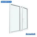 Пластиковое окно ПВХ Deceuninck Форвард двустворчатое левое поворотное/правое поворотно-откидное 1250x1200мм однокамерный стеклопакет цвет белый