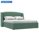 Кровать Лотос 160 Лига диванов 123622 195x120x210 см рогожка цвет амур 11 зеленый