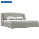 Кровать Лотос 200 Лига диванов 123115 235x120x210 см рогожка цвет амур 02 бежевый