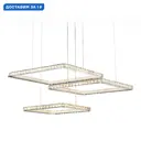 Люстра подвесная светодиодная Ambrella Light Acrylica с пультом управления 20 м² регулируемый белый свет цвет хром