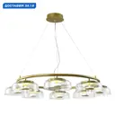 Люстра подвесная светодиодная Imex Plc-7046 с пультом управления 32 м² теплый белый (желтый) свет цвет золото