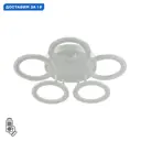 Люстра потолочная светодиодная Lumion LMN_8027_55CL Kalifa 11 м² регулируемый белый свет цвет белый