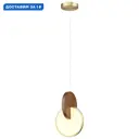 Светильник подвесной светодиодный Velante Ve_520-706-01 4 м² теплый белый (желтый) свет цвет белый/орех/латунь