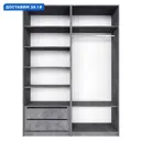 Шкаф распашной Мебельная компания е1 LCKS2_SH_1600_B 162x220x52.5 см ЛДСП цвет бетон