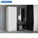 Шкаф распашной Мебельная компания е1 LCK_GR_SH_M1_800_B 81x220x52.5 см белый снег ЛДСП