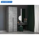 Шкаф распашной Мебельная компания е1 LCK_G_SH_M1_800_BT 81x220x52.5 см бетон ЛДСП
