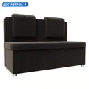 Диван кухонный прямой Маккон 2-х местный Лига диванов 126095 122x88x54 см велюр цвет коричневый